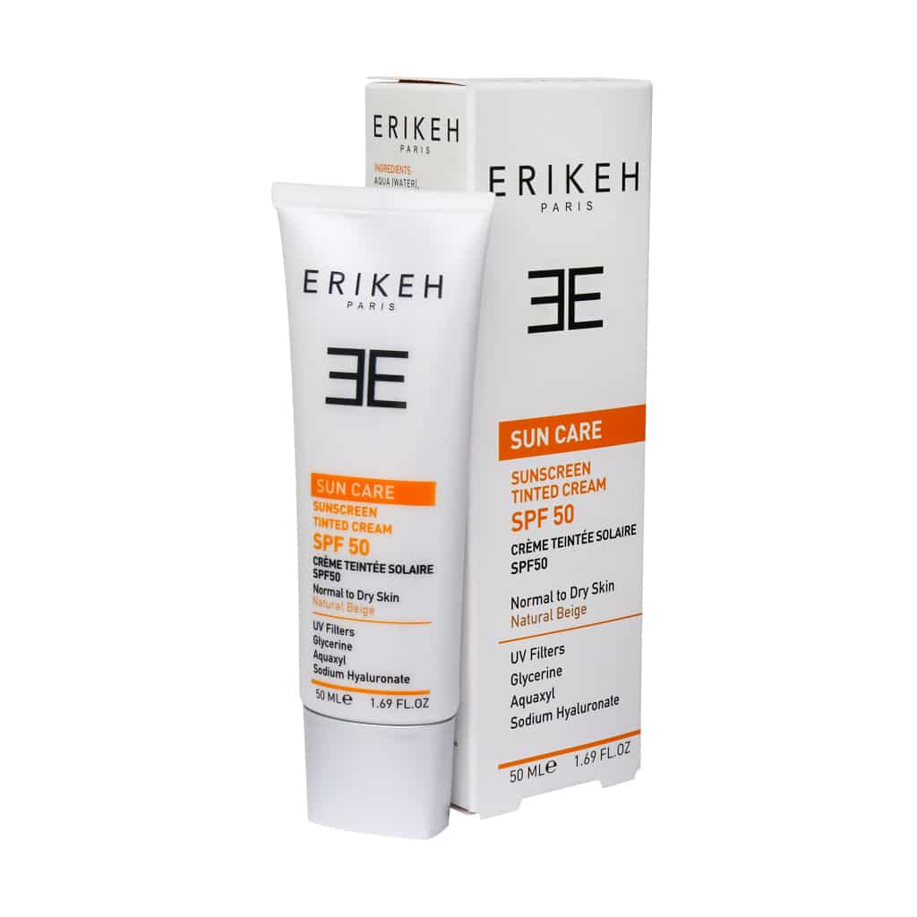 کرم ضدآفتاب پوست خشک و نرمال اریکه SPF50 رنگ بژطبیعی