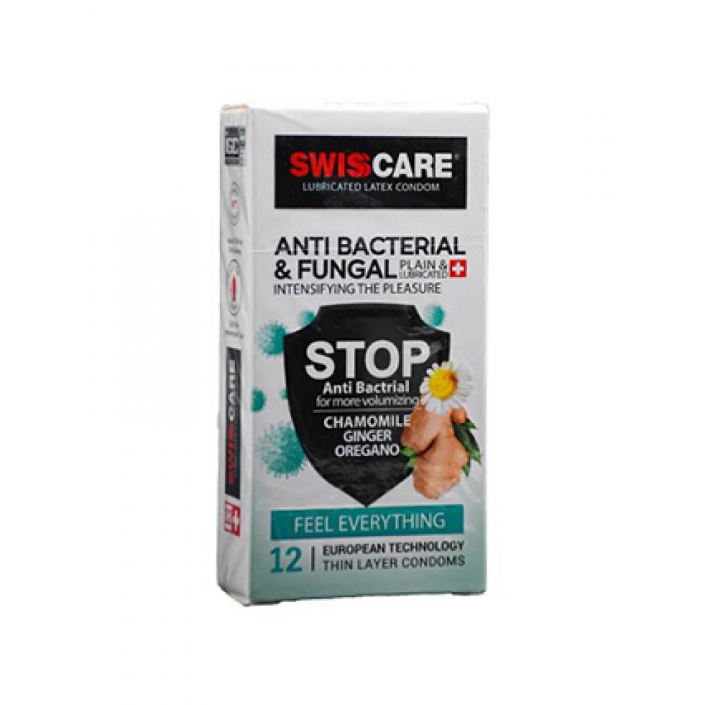 کاندوم ضد قارچ سوئیس کر Anti Bacterial Fungal بسته ۱۲ عددی